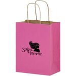 Buy Custom Logo Breast Cancer Awareness Pink Matte Shopper Bag