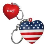 Buy Custom Logo Patriotic Heart Stress Reliever Keychain