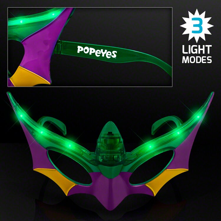 Main Product Image for Custom Printed Mardi Gras Purple/Green/Gold Mask Sunglasses