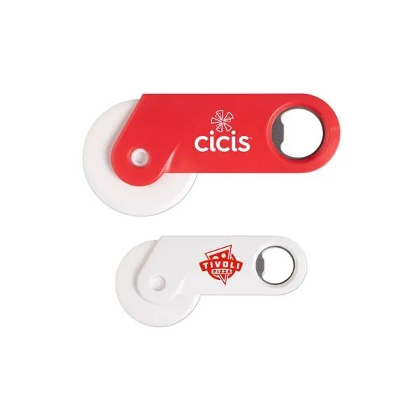 Main Product Image for Custom Printed Pizza Cutter with Handle and Bottle Opener