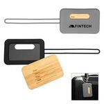 Buy Custom Printed First Class Bamboo & Silicone Luggage Tag