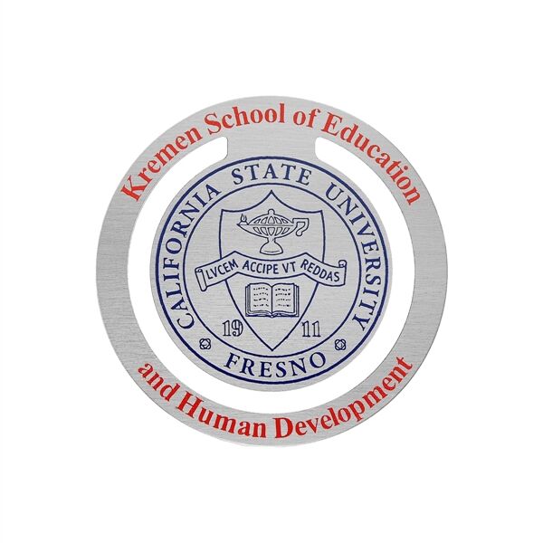 Main Product Image for Custom Printed Silver Round Bookmark