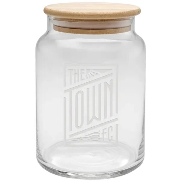 Main Product Image for Laser Etched Apothecary Jar with Bamboo Lid 26 oz. 