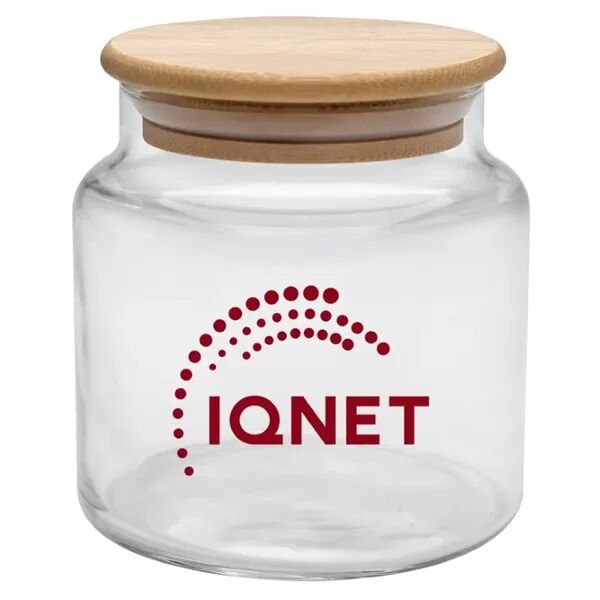 Main Product Image for Custom Printed Apothecary Jar with Bamboo Lid 16oz
