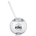 Buy Personalized Moran Plastic Cocktail Ball with Straw 15 oz