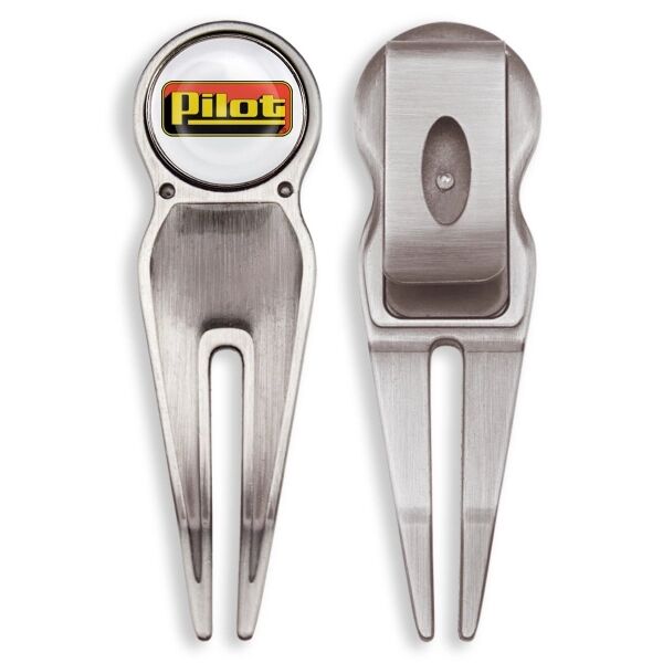 Main Product Image for Full Color Golf Divot Tool with Belt Clip