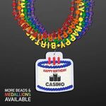 Buy Happy Birthday Beads Necklaces with Cake Medallion (NO LED)