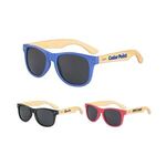 Buy Custom Printed Wheat Straw Frame Iconic Bamboo Arm Sunglasses