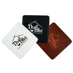 Buy Custom Printed Faux Leather Coaster Square