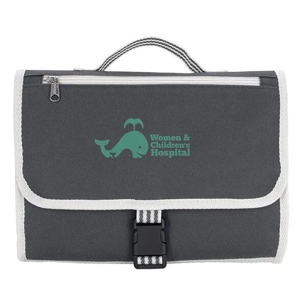Main Product Image for Custom Printed Stripe Diaper Changing Travel Pouch/Mat