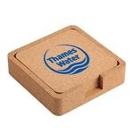 Buy Custom Printed Square Cork Coaster Set