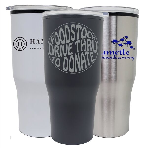 Main Product Image for Custom Printed Stainless Steel Light Vacuum Tumbler 30 Oz