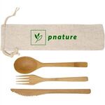Buy Custom Printed Bamboo Utensil Set