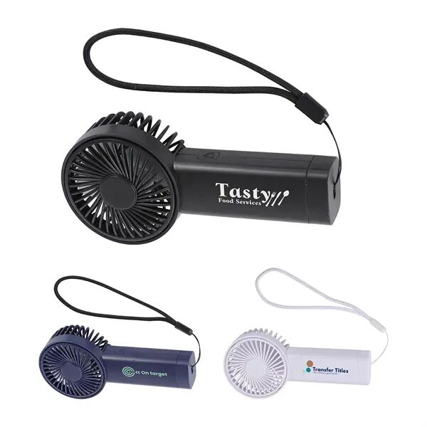 Main Product Image for Custom Logo Easy Breeze Rechargeable Hand Fan