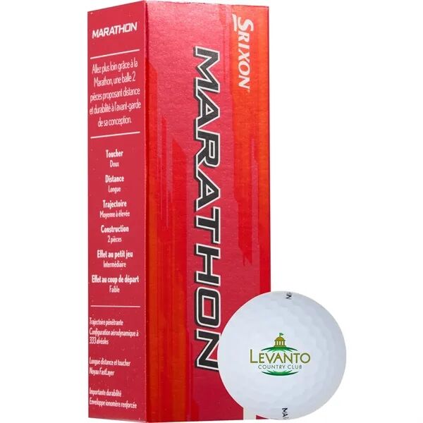 Main Product Image for Imprinted Srixon Marathon Golf Balls - 3 Pack