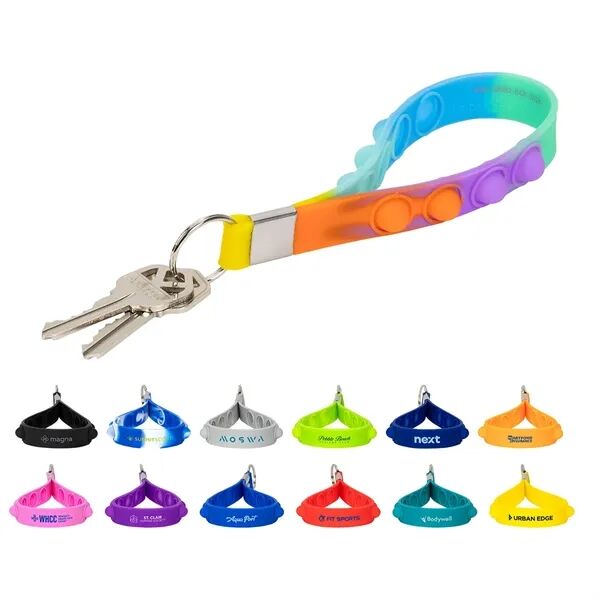 Main Product Image for Custom Printed Push Pop Stress Reliever Keychain