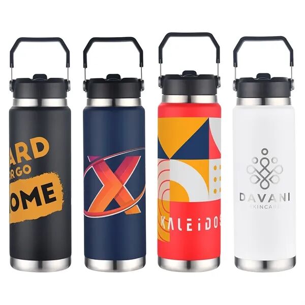 Main Product Image for Senago Vacuum Insulated Stainless Steel Bottle with Build 30 oz 