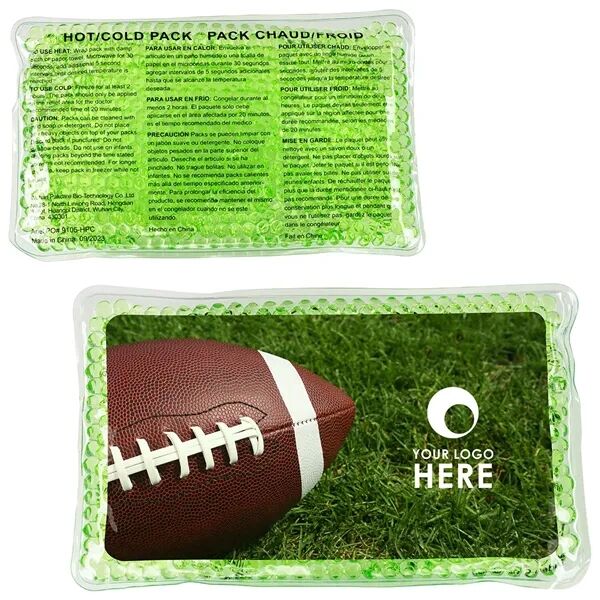 Main Product Image for Football Large Rectangle Aqua Pearls(TM) Hot/Cold Pack