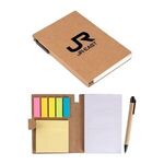 Buy Custom Printed Kraft Notebook with Sticky Notes and Pen