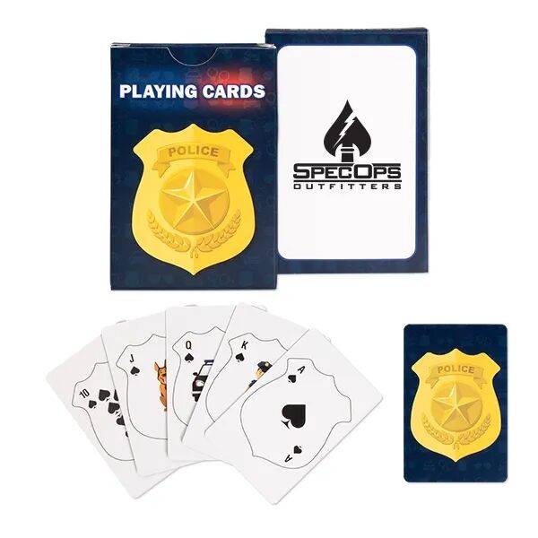 Main Product Image for Custom Printed Police Safety Playing Cards