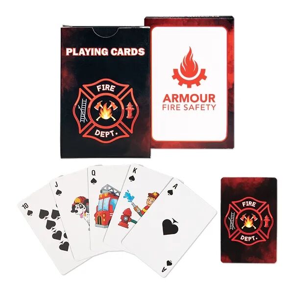 Main Product Image for Custom Printed Fire Safety Playing Cards
