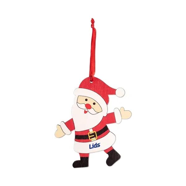 Main Product Image for Custom Printed Wooden Santa Ornament