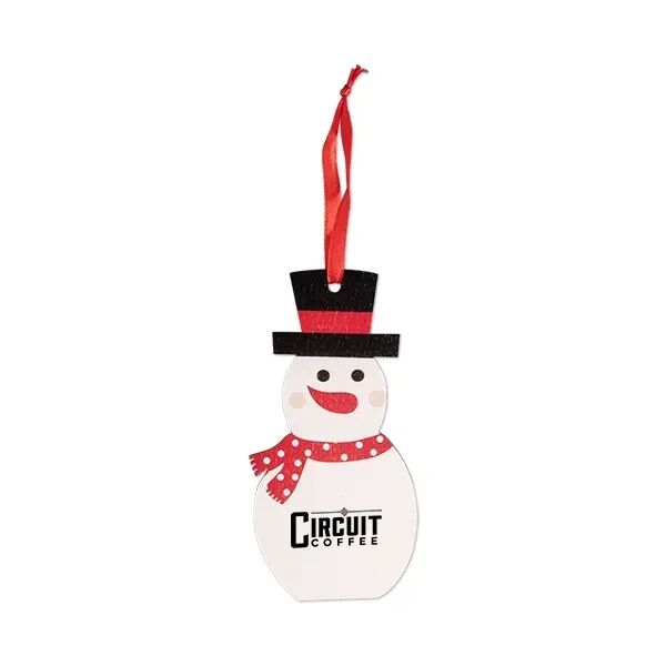 Main Product Image for Custom Printed Wooden Snowman Ornament