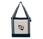 Buy Full Color V Natural Striped Recycled Cotton Boat Bag