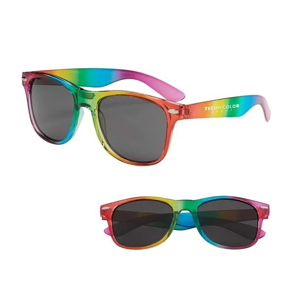 Main Product Image for Custom Printed Rainbow Malibu Sunglasses