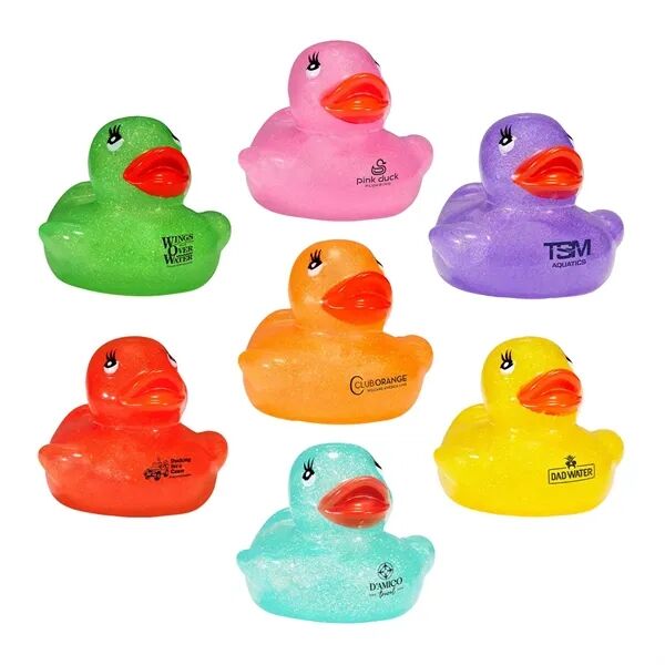 Main Product Image for Custom Printed Pastel Glitter Rubber Ducks