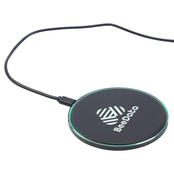 Main Product Image for Custom Printed 15W Light-up Aluminum Wireless Charger