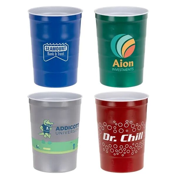 Main Product Image for Custom Printed Halftime USA-Made Steel Chill Cup 16 oz