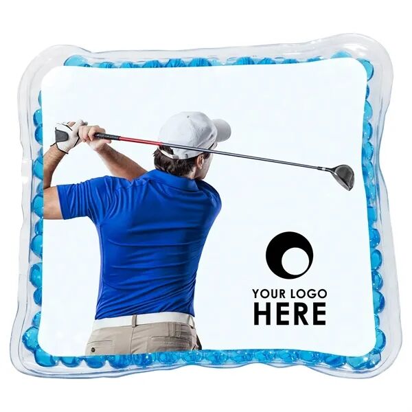 Main Product Image for Custom Printed Golfer Square Aqua Pearls(TM) Hot/Cold Pack