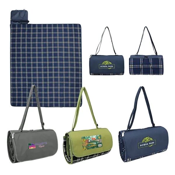 Main Product Image for Custom Printed Premium Barrel Fleece Picnic Blanket