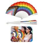 Buy Custom Printed Rainbow Nylon Fan