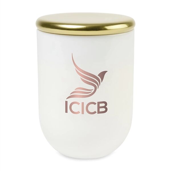 Main Product Image for Custom Printed Be Home(R) Cora Blown Glass Candle