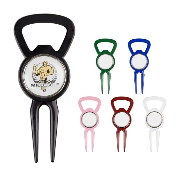 Main Product Image for Custom Printed Bottle Opener Tool with Ball Marker