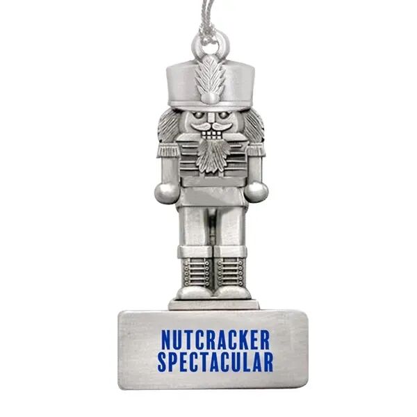 Main Product Image for Custom Printed Pewter Finish Cast Nutcracker Ornament