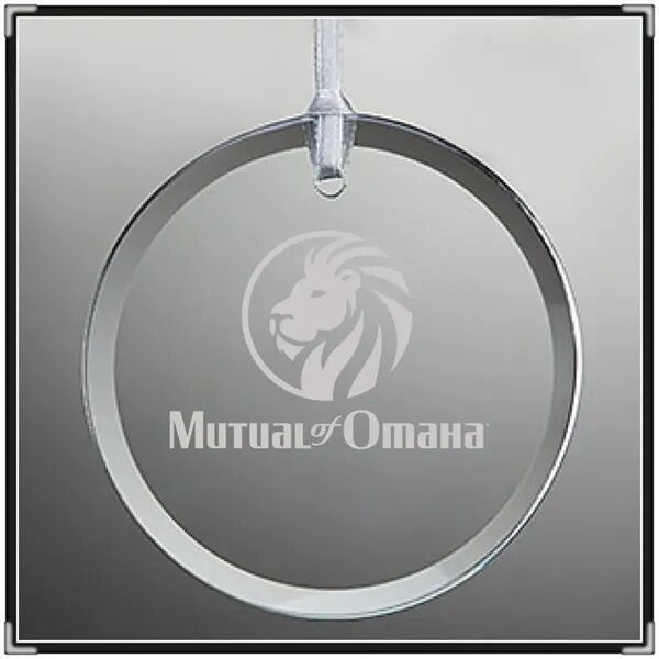 Main Product Image for Custom Engraved Circle Shaped Crystal Ornament