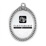 Buy Custom Printed Pewter Finish Oval Ornament