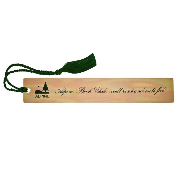 Main Product Image for Custom Printed Gold Brass Finish Bookmark with Tassel