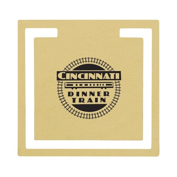 Main Product Image for Custom Printed Gold Square Bookmark