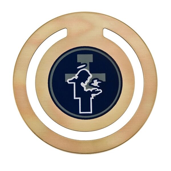 Main Product Image for Custom Printed Gold Metal Round Bookmark