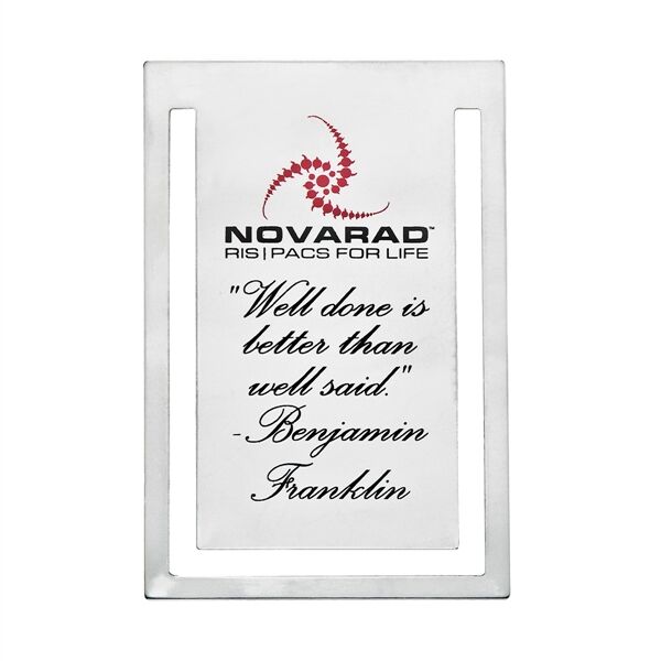 Main Product Image for Custom Printed Silver Rectangle Bookmark