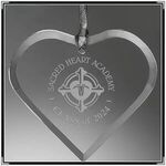 Buy Custom Engraved Heart Shaped Crystal Glass Ornament