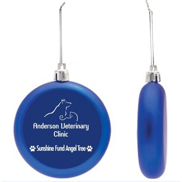 Main Product Image for Custom Printed Blue Shatterproof Ornament