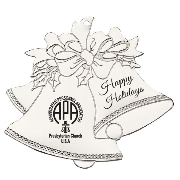 Main Product Image for Custom Printed Silver Bell Ornament