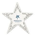 Buy Custom Printed Silver Star Ornament