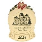 Buy Custom Printed Gold Snow Globe Ornament