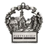 Buy Custom Printed Pewter Finish Village Scene Ornament